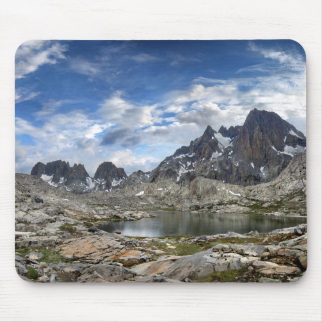 Upper and Middle Nydiver Lakes Panorama - Sierra Mouse Pad (Front)