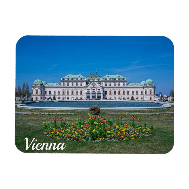 Upper Belvedere palace in Vienna, Austria Magnet (Horizontal)