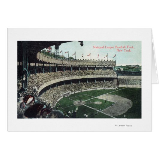 Upper Bleacher View of Nat'l League Baseball Par Cards (Front Horizontal)