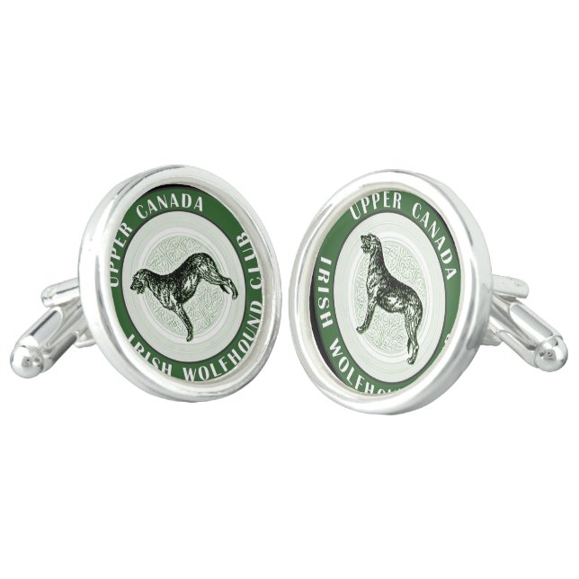Upper Canada Irish Wolfhound Club Cuff Links (Angled)