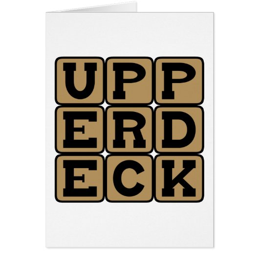 Upper Deck, Seating Chart Option Cards (Front)