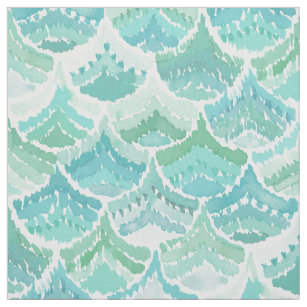 UPPER ECHELON Seafoam Green Scallop Print Fabric