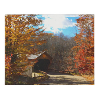 Upper Falls Covered Bridge, Vermont Faux Canvas Print