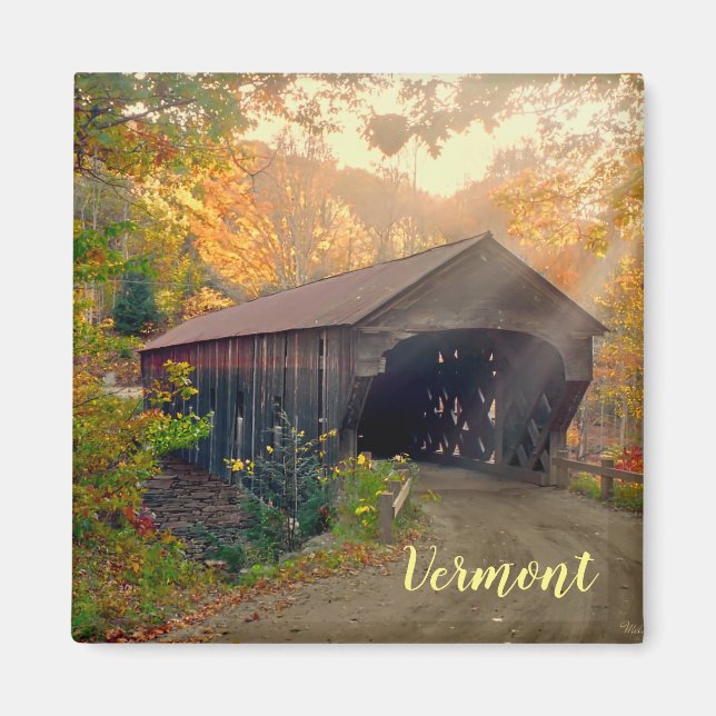 Upper Falls Covered Bridge, Vermont Magnet (Front)