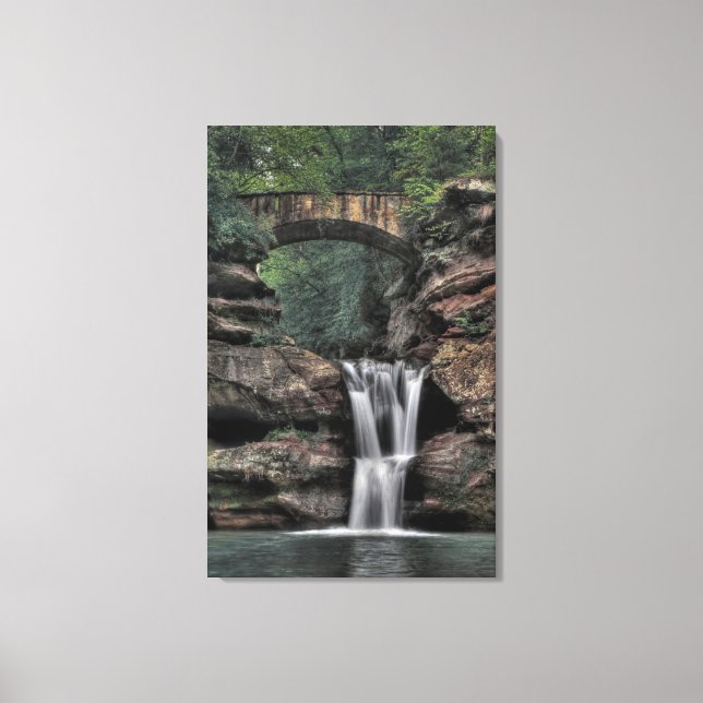 Upper Falls, Old Man's Cave, Hocking Hills Canvas Print (Front)