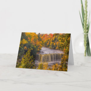 Upper Falls with Fall Colors Card