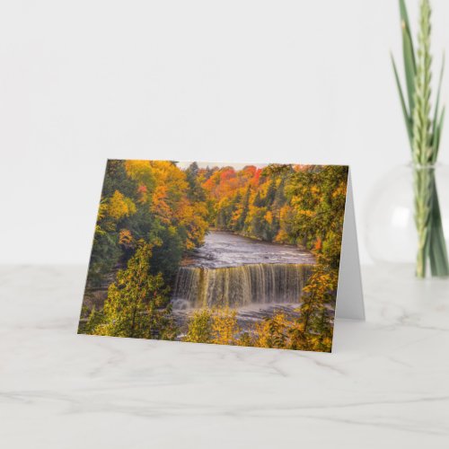 Upper Falls with Fall Colors Card