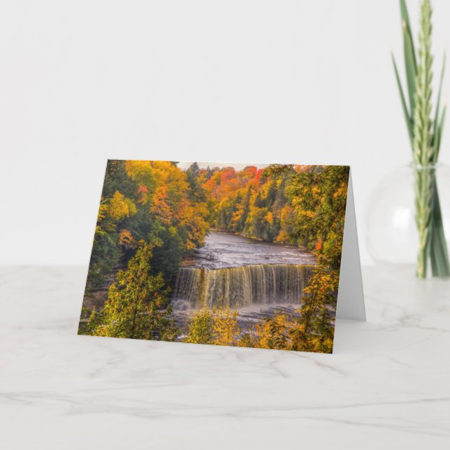 Upper Falls with Fall Colors Card (Front)