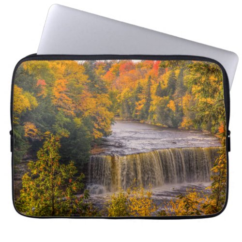 Upper Falls with Fall Colors Laptop Sleeve