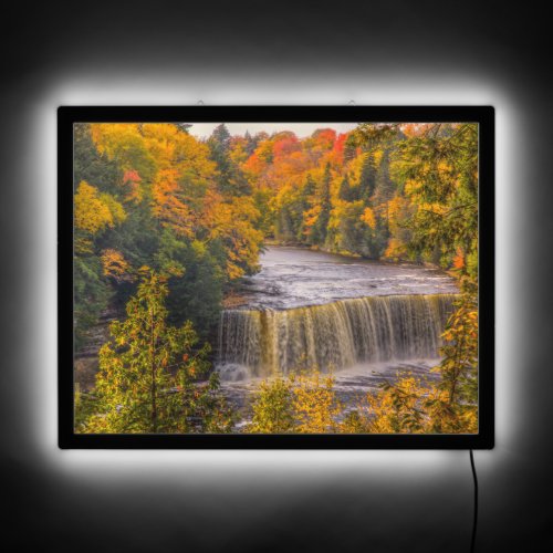 Upper Falls with Fall Colors LED Sign