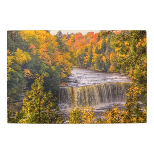 Upper Falls with Fall Colors Metal Print