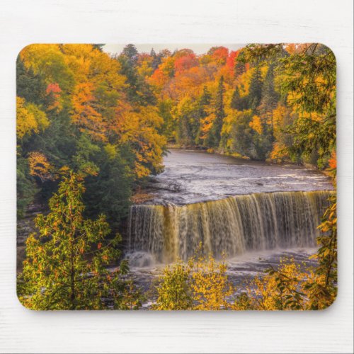 Upper Falls with Fall Colors Mouse Pad