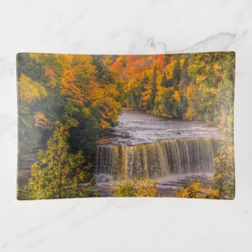 Upper Falls with Fall Colors Trinket Tray