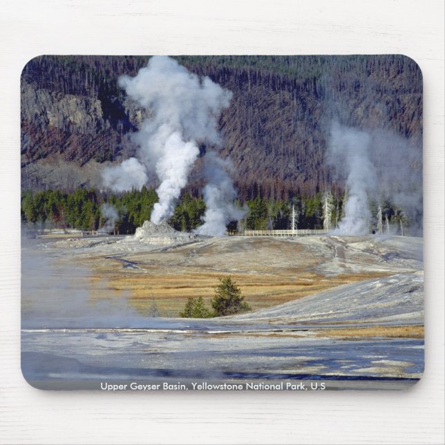 Upper Geyser Basin, Yellowstone National Park, U.S Mouse Pad (Front)