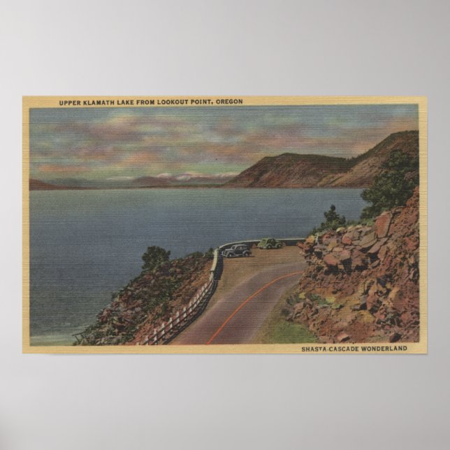 Upper Klamath Lake, Oregon - Lookout Point Poster (Front)