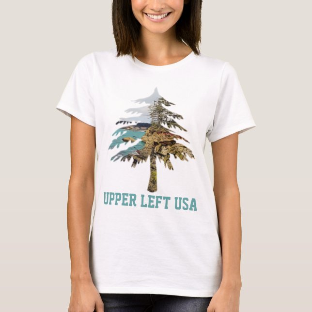 Upper Left USA Personalized Women's Tee (Front)