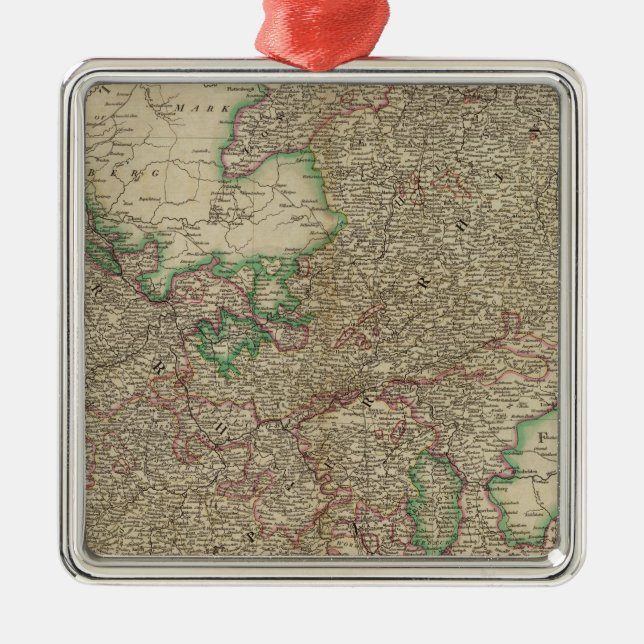 Upper, Lower Rhine circles Metal Ornament (Front)