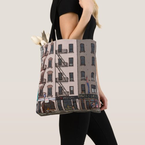 Upper Manhattan New York City USA Whimsical Illust Tote Bag