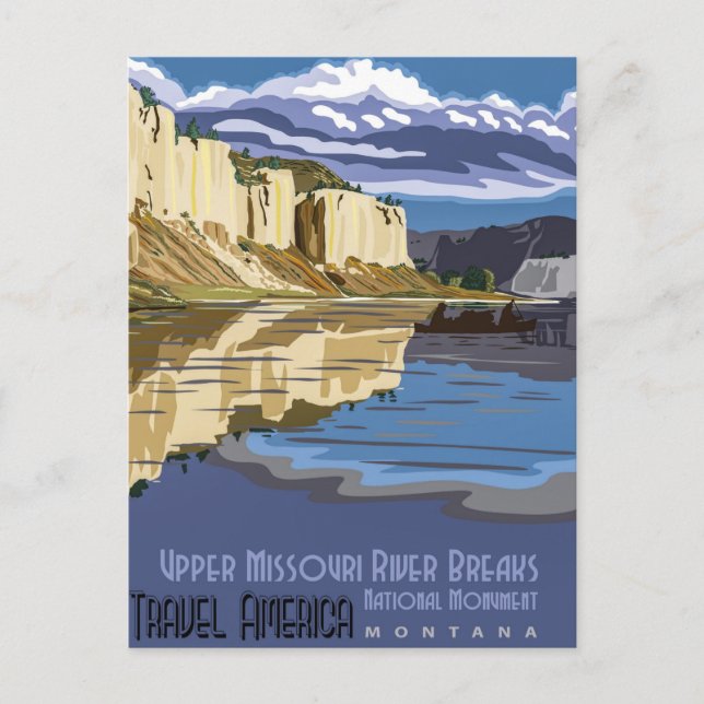 Upper Missouri River Breaks Nat'l Monument Montana Postcard (Front)