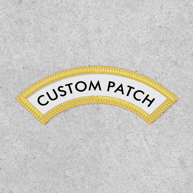UPPER NAME ROCKER PATCH Custom Gifts for Him (Front)