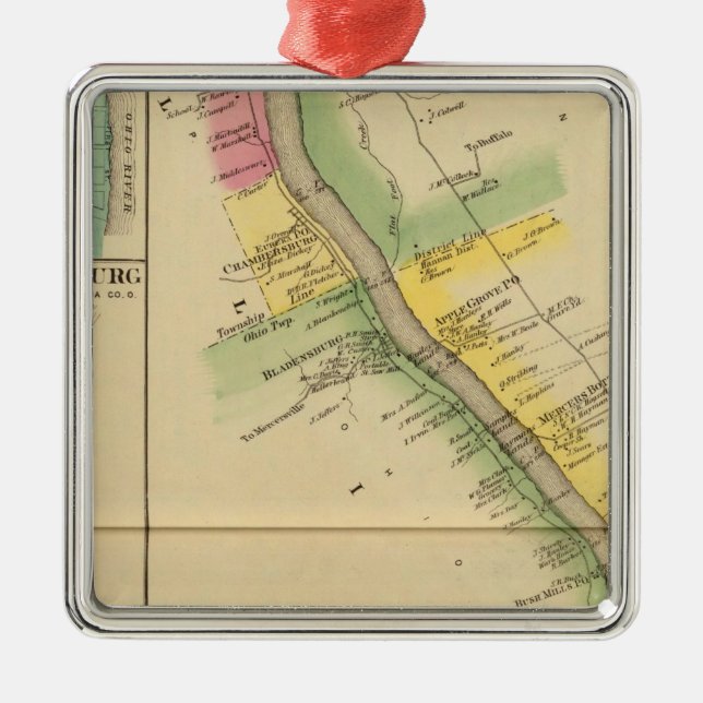 Upper Ohio River and Valley 7 Metal Ornament (Front)