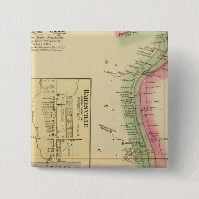 Upper Ohio River and Valley part Pinback Button (Front)