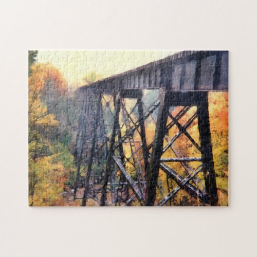 Upper Peninsula Train Trestle Jigsaw Puzzle