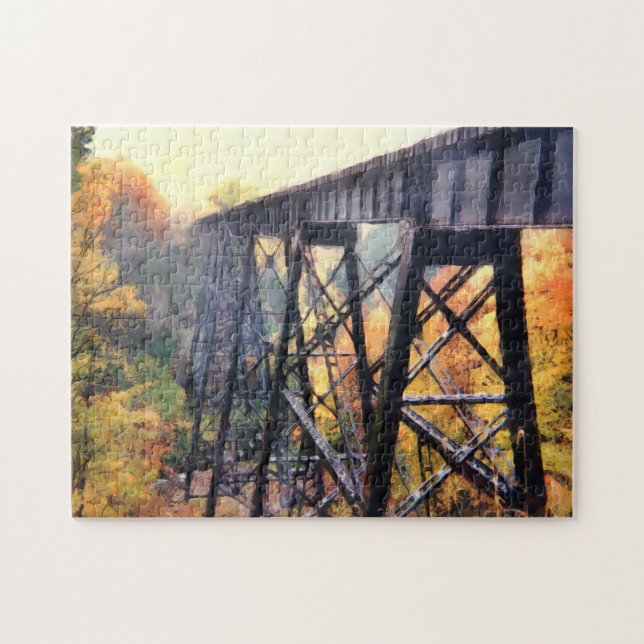 Upper Peninsula Train Trestle Jigsaw Puzzle (Horizontal)