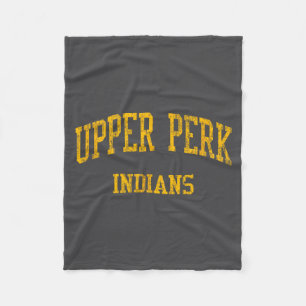 Upper Perk High School Hs Pennsburg Pa Vintage Srt Fleece Blanket