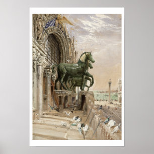 Upper portion of the facade of St. Mark's Church, Poster