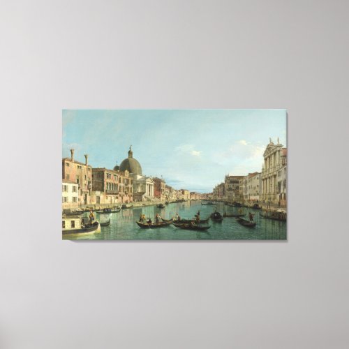 Upper Reaches of the Grand Canal by Canaletto Canvas Print