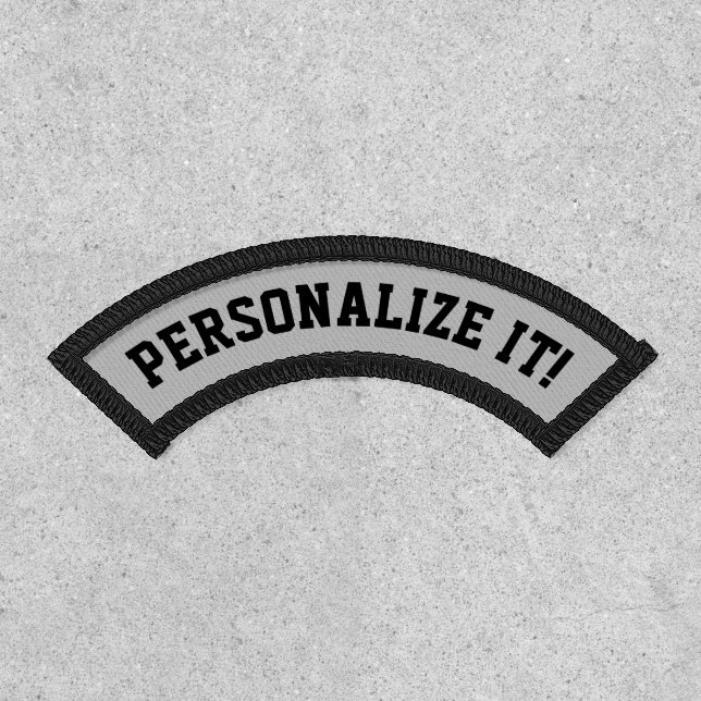 Upper Rocker Black Text Patch (Front)