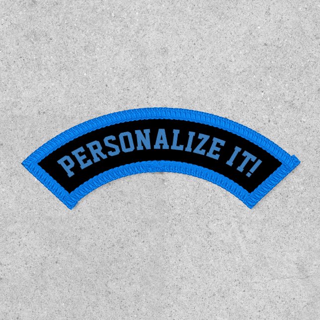 Upper Rocker Blue Text Patch (Front)