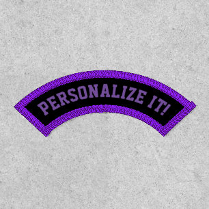 Upper Rocker Purple Text Patch