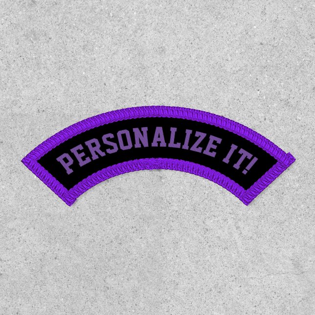 Upper Rocker Purple Text Patch (Front)