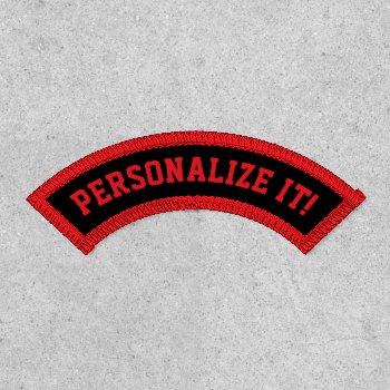 Upper Rocker Red Text Patch by trendyteeshirts at Zazzle