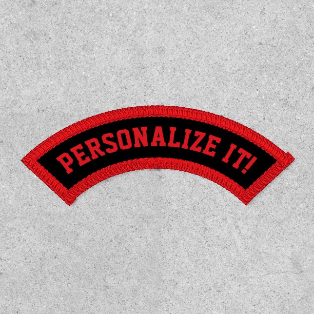 Upper Rocker Red Text Patch (Front)