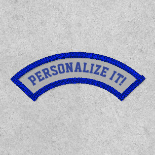 Upper Rocker Royal Blue Text Patch