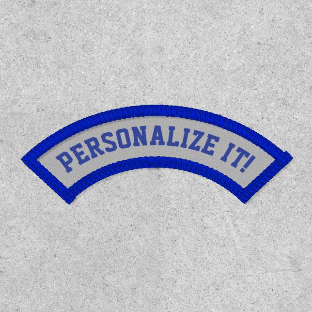 Upper Rocker Royal Blue Text Patch (Front)