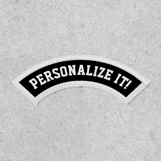 Upper Rocker White Text Patch (Front)