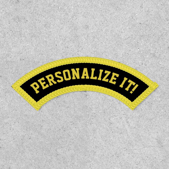 Upper Rocker Yellow Text Patch (Front)