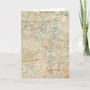 Upper Saranac Lake Detail from Old Topographic Map Card