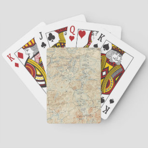 Upper Saranac Lake Detail from Old Topographic Map Poker Cards