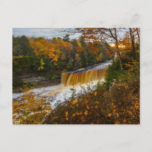 Upper Tahquamenon Falls Autumn Michigan Postcard