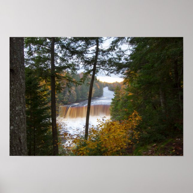 Upper Tahquamenon Falls, Autumn, Michigan Poster (Front)