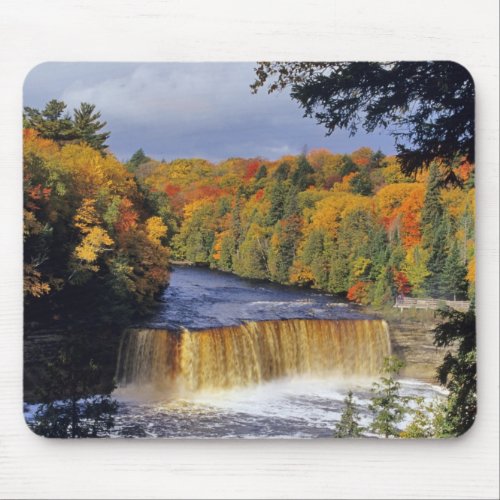 Upper Tahquamenon Falls in UP Michigan in autumn Mouse Pad