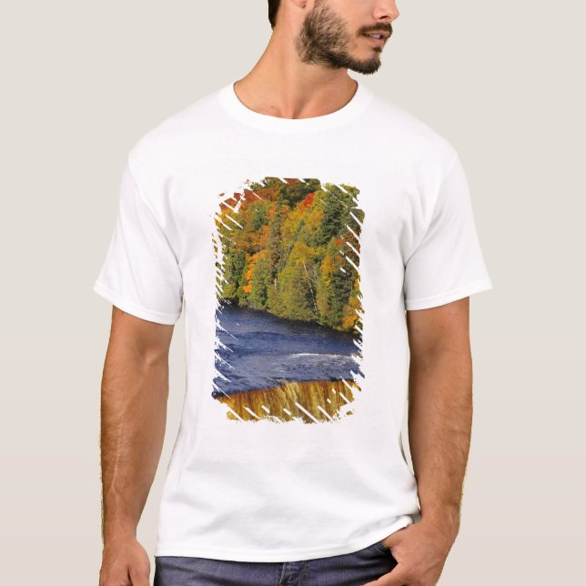 Upper Tahquamenon Falls in UP Michigan in T-Shirt (Front)