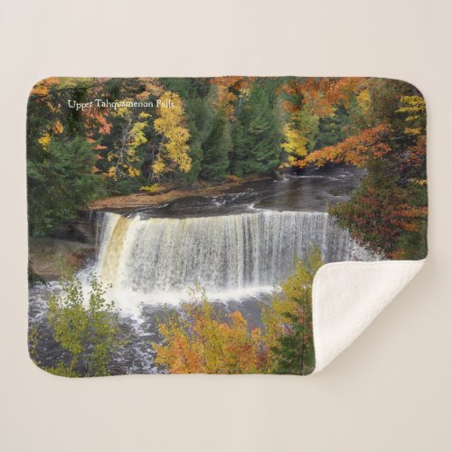 Upper Tahquamenon Falls sherpa blanket