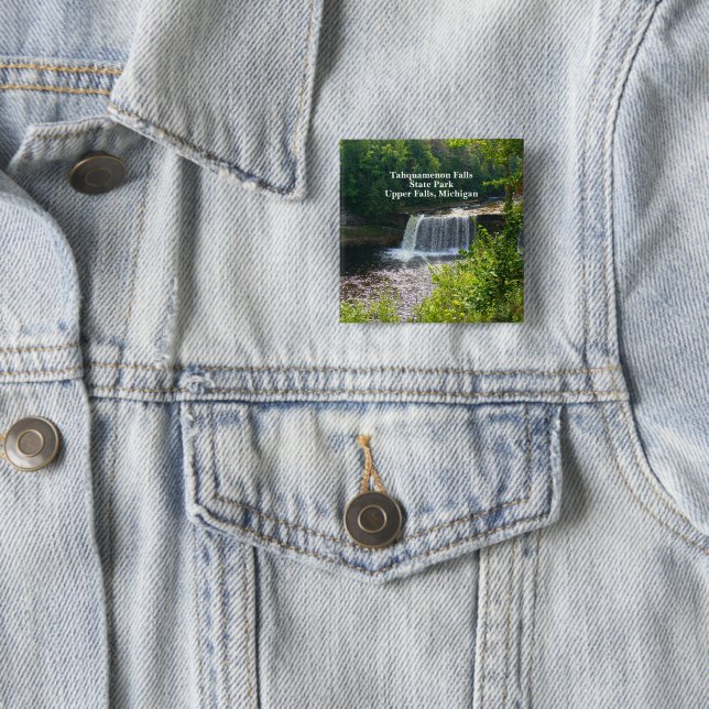 Upper Tahquamenon Falls State Park, MI Button (In Situ)