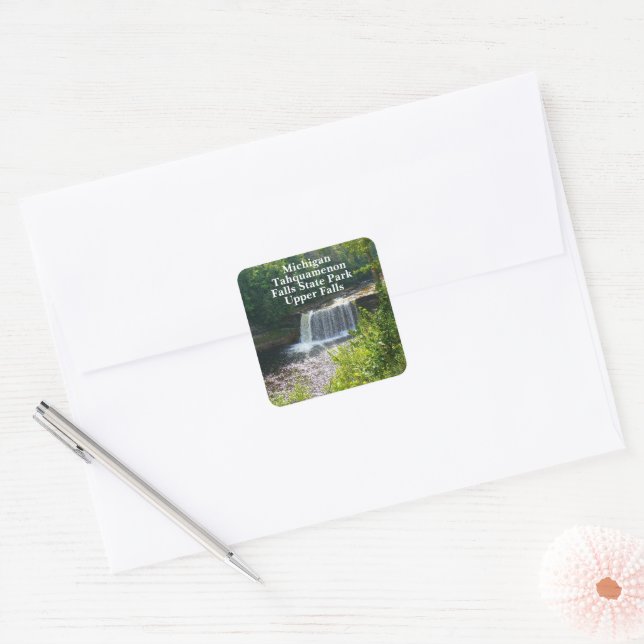 Upper Tahquamenon Falls State Park, MI Square Sticker (Envelope)